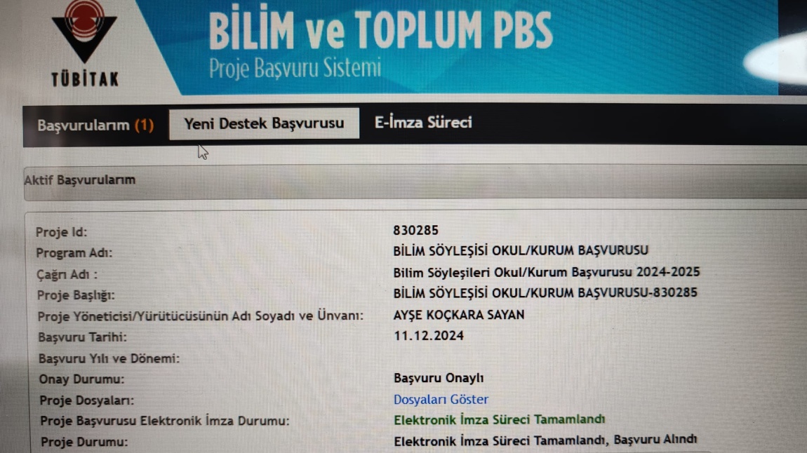 TÜBİTAK BİLİM SÖYLEŞİLERİ PROGRAMINDAYIZ